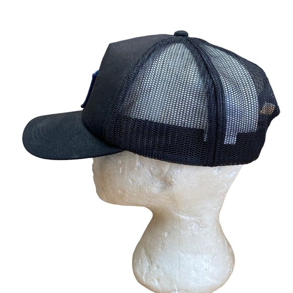 Helly Hansen Trucker Hat Cap One Size Mesh Back Patch Logo Black - Picture 2 of 6